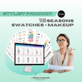 Load image into Gallery viewer, 12 Seasonal Color Analysis Color Palettes with Makeup Recommendations - wearitmilano