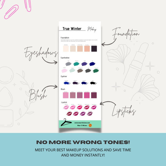 TRUE WINTER Color and Makeup Palette - wearitmilano 
Winter color palette