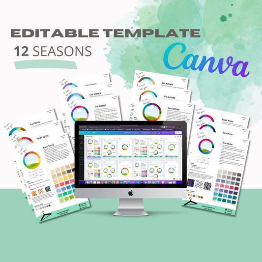 12 Seasonal Color Analysis Portfolio (Editable Version) - wearitmilano