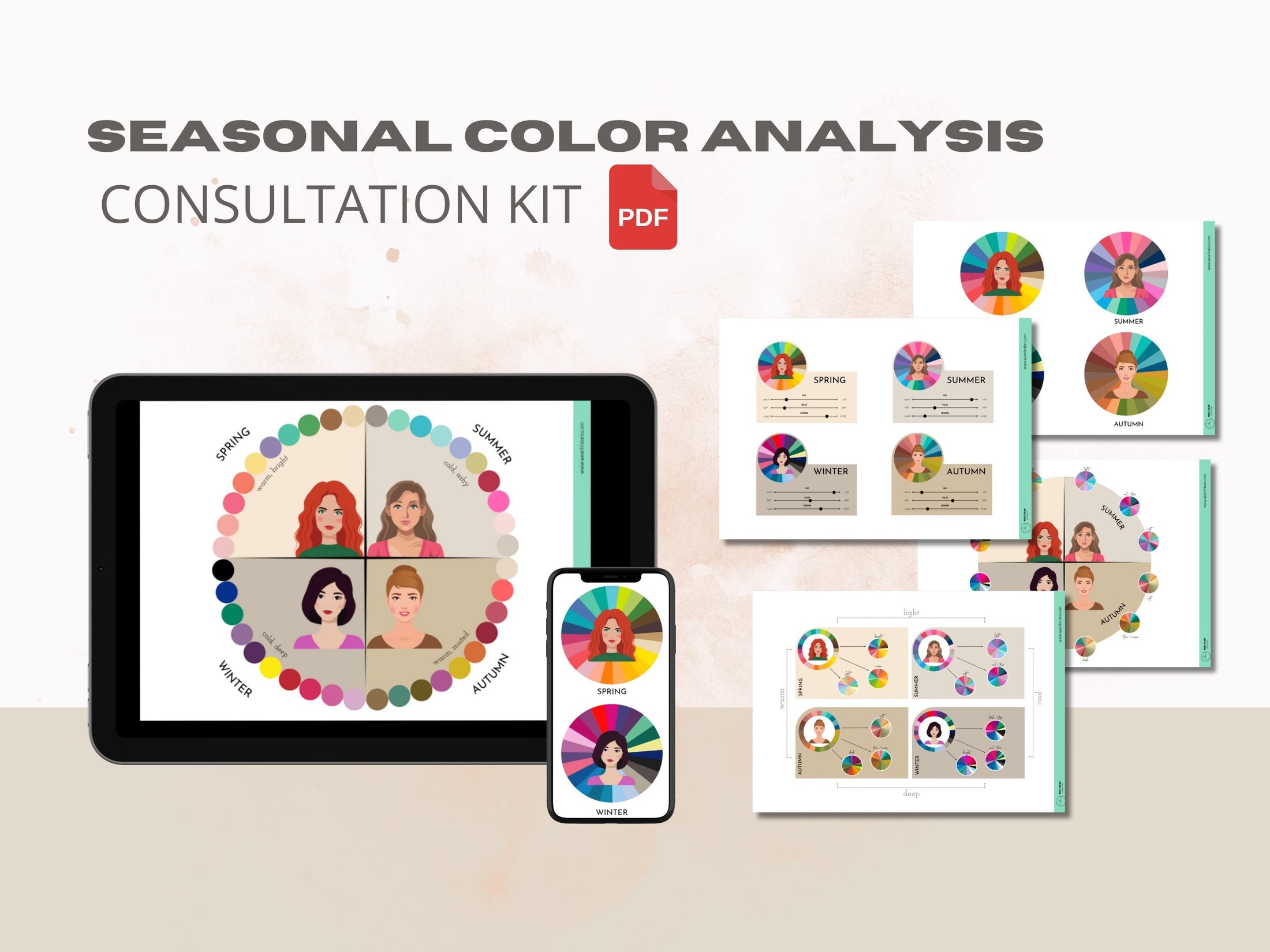 4 Seasonal Color Analysis Consultation Kit - wearitmilano