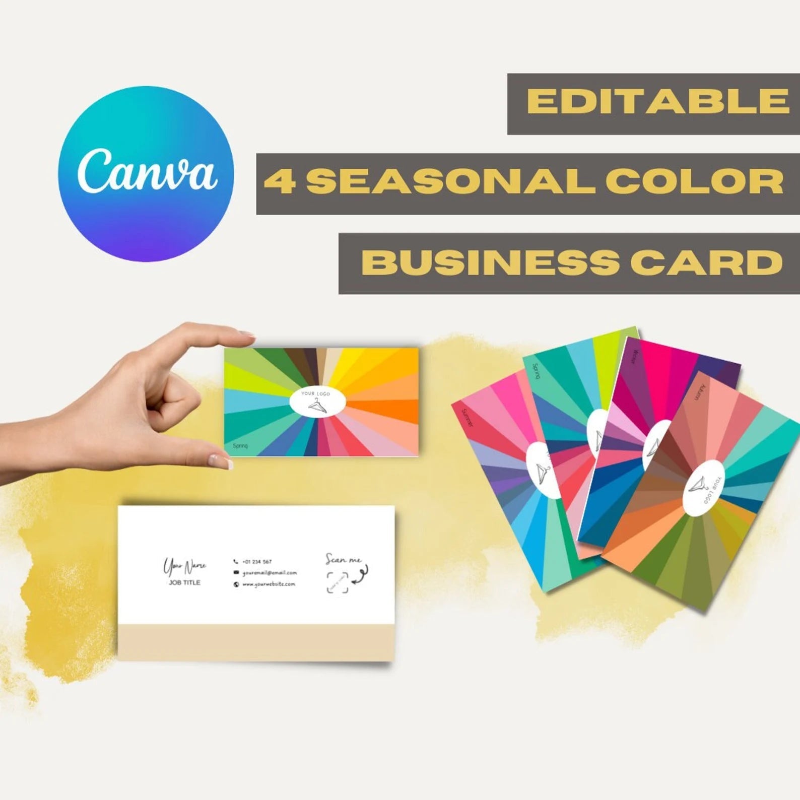 4 Seasons Editable Business Card - wearitmilano