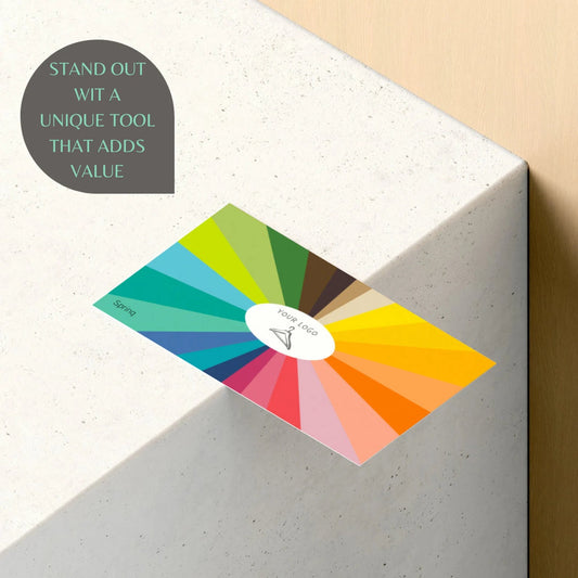 4 Seasons Editable Business Card - wearitmilano
Fashion consultant business card template with four-season color reference.
