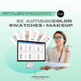 Load image into Gallery viewer, AUTUMN - Seasonal Color Analysis Color Palettes with Makeup Recommendations - wearitmilano
Stylish digital color palette to help you discover your seasonal colors.


