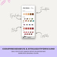 Load image into Gallery viewer, AUTUMN - Seasonal Color Analysis Color Palettes with Makeup Recommendations - wearitmilano
Seasonal color frames in Canva
Autumn color frame

