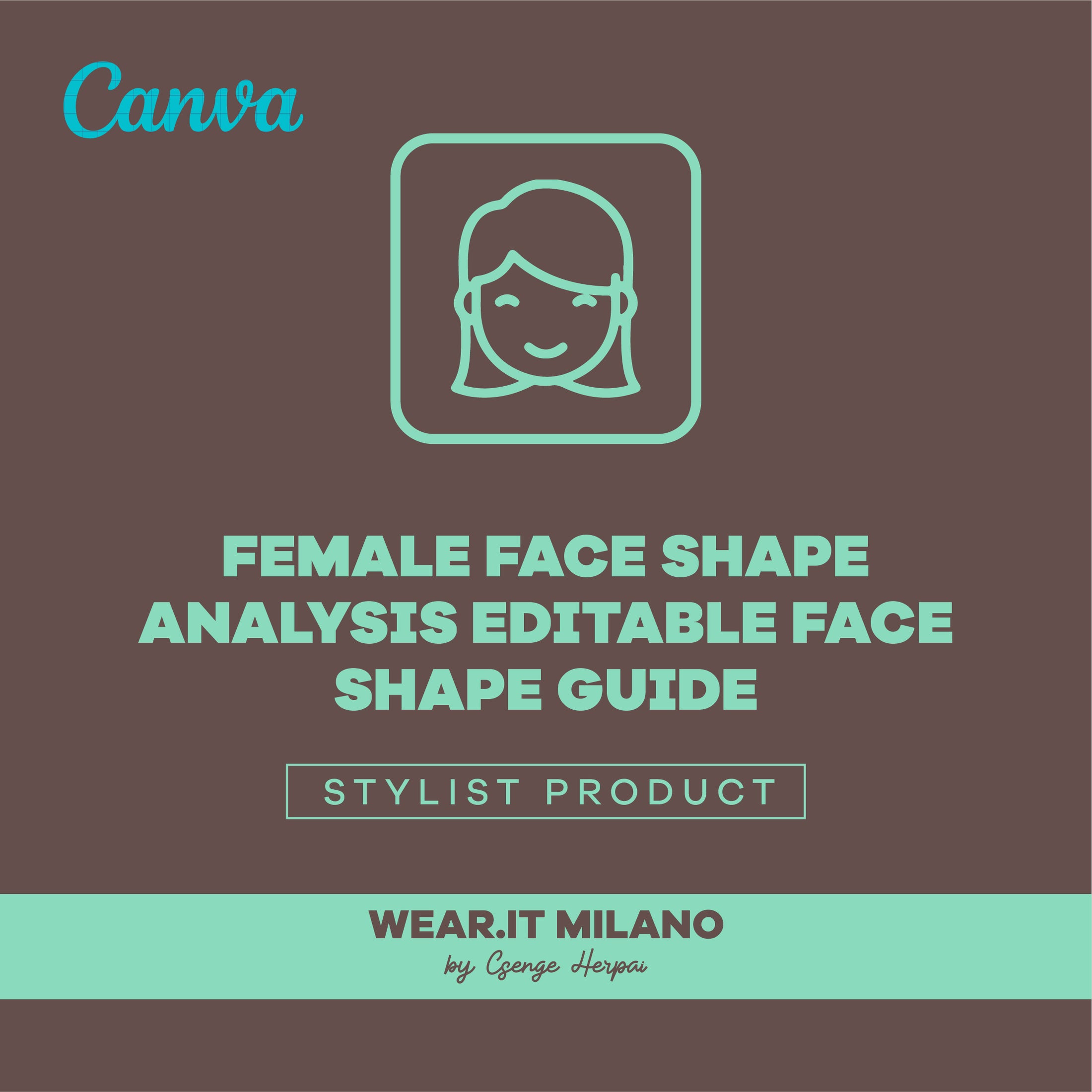 Women's Face Shape Analysis Portfolio Bundle (Editable Version)