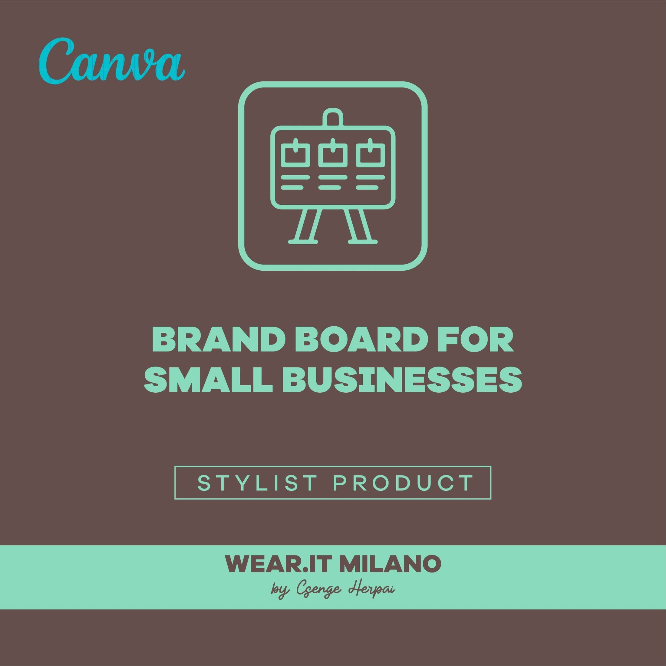 Editable Brand Board For Small Businesses - wearitmilano