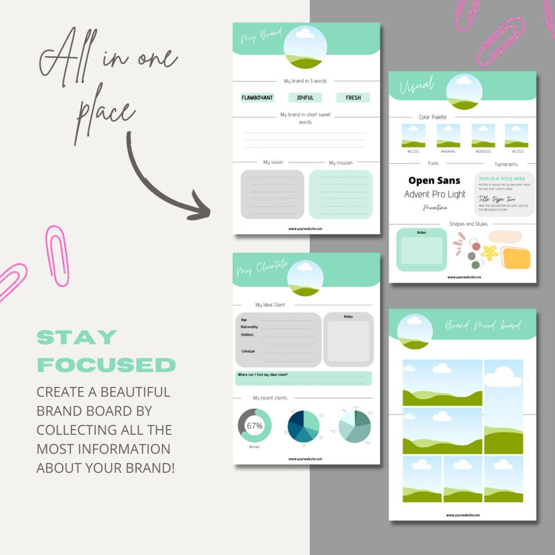 Editable Brand Board For Small Businesses - wearitmilano