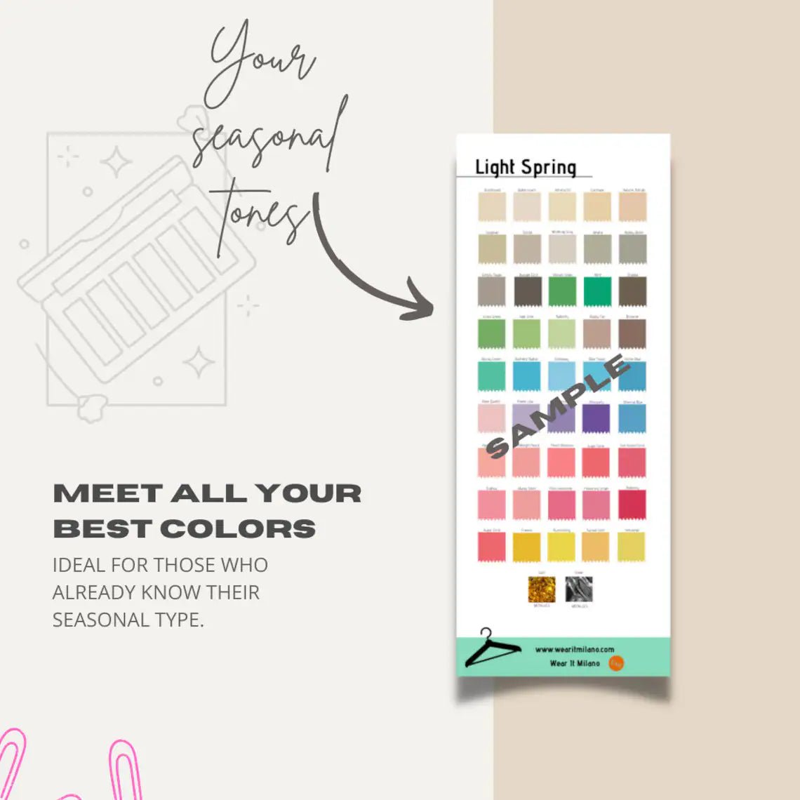 LIGHT SPRING Color and Makeup Palette - wearitmilano