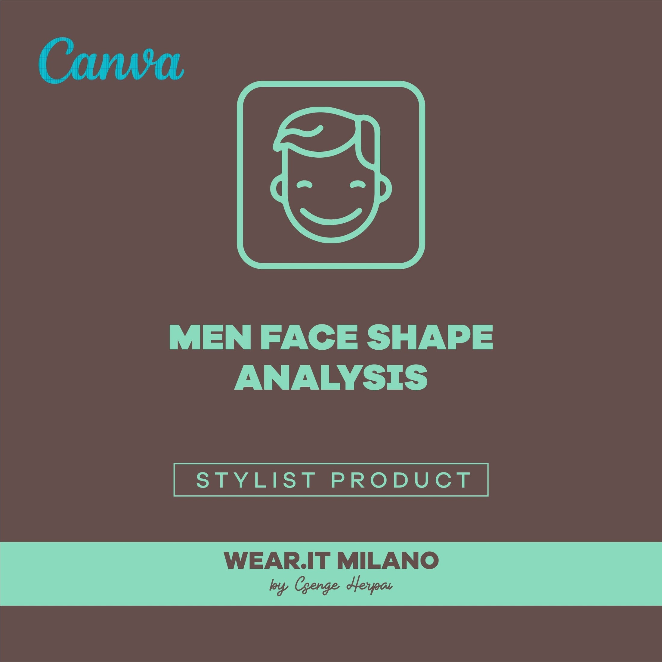 Men's Face Shape Portfolio Bundle (Editable Version) - wearitmilano