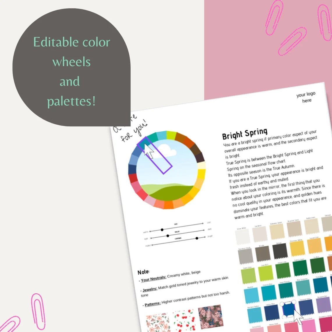 Spring Subgroups Seasonal Color Portfolio (Editable Version) - wearitmilano