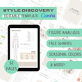 Load image into Gallery viewer, Style Discovery Editable Canva Template for Fashion Stylists Work toolkit Personal Style Definition Clothing Guide Kit Documentation - wearitmilano
