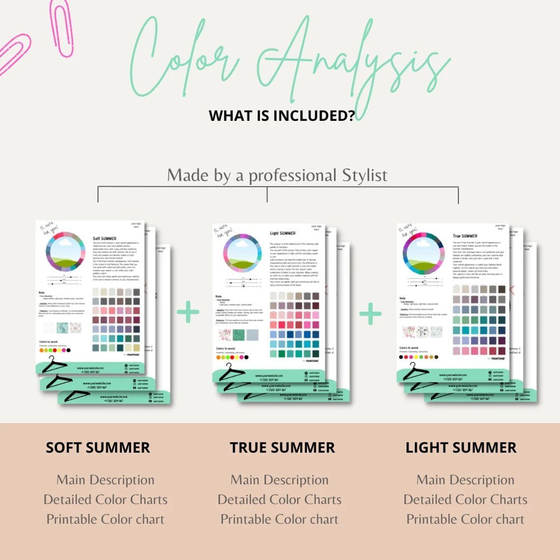 Summer Subgroups Seasonal Color Portfolio (Editable Version) - wearitmilano