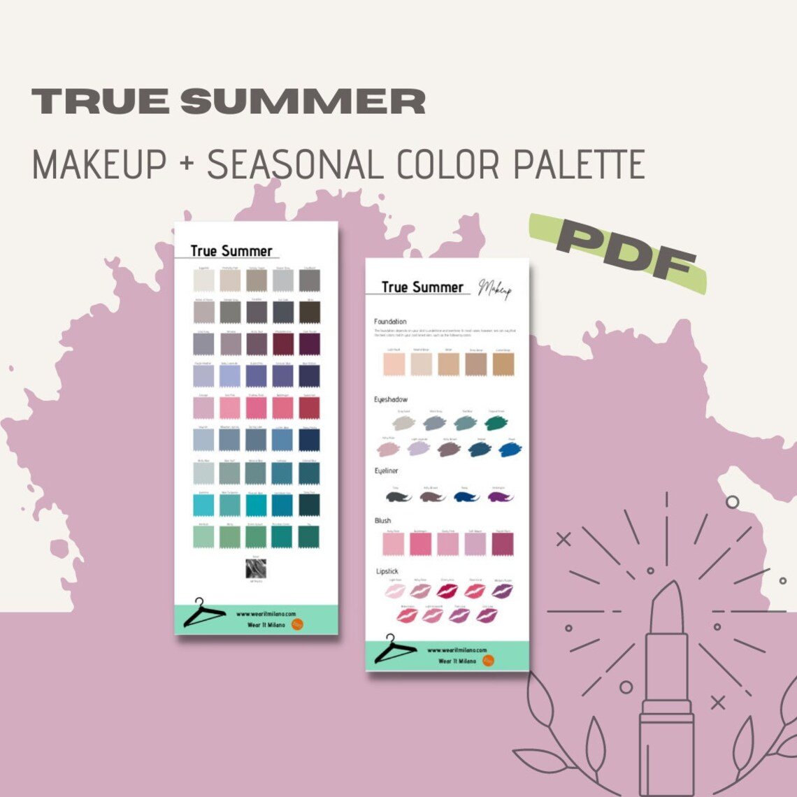 TRUE SUMMER Color and Makeup Palette - wearitmilano